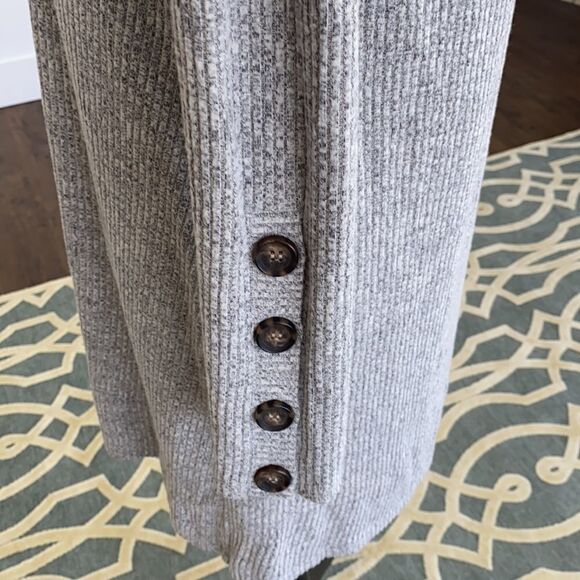 Neely Turtleneck Ribbed Sweater Dress Heather Gray Size Small - Picture 5 of 12